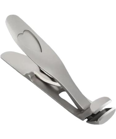 Djowyh Angled Nail Clippers | Thick Nail Clippers | Stainless Steel Slant Head Nail Clippers - Ergonomic Nail Cutter with Wide Mouth Splash-proof Silver Grey Single - Buy Online on GoSupps.com