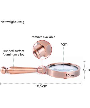 Reading Magnifiers 10X Loupe 80mm Glass Lens Handheld Retro Detachable Handle Ideal for Reading Newspaper Map Jewellery Better Life - Buy Online on GoSupps.com