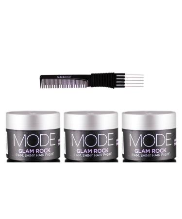 yper Affinage Mode Glam Rock Hair Paste (2.54 oz) with Teasing Comb Pack 3
