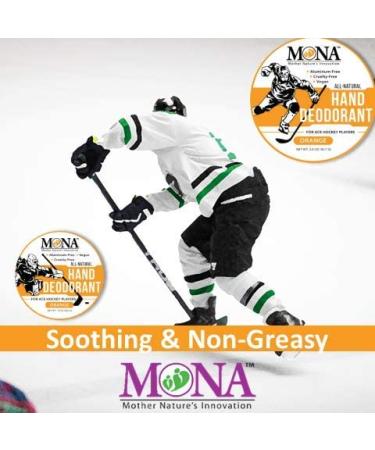 MONA BRANDS All Natural Hand Deodorant for Ace Hockey Players | Vegan, Non-GMO, Cruelty-Free | Orange Scent, 2.0 oz | Ideal for Athletes in Gloves - Buy Online on GoSupps.com
