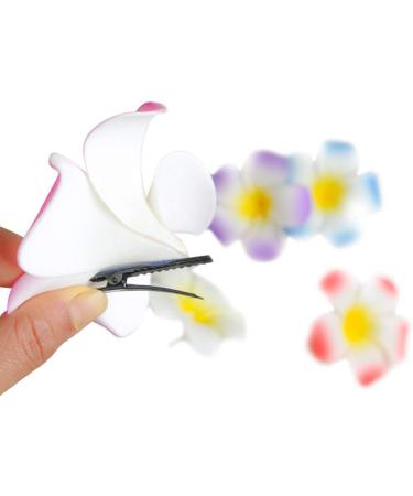 Snner Hawaii Flower Hair Clip Set - 12 Pcs Hula Party Accessories | Fancy Dress Costume Hairpins - Buy Online on GoSupps.com