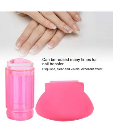 Nail Art Stamper Set - Silikon Nagellack Transfer Stamper & Schaber f r DIY Manik re - Transparent Rot | Internationaler Versand - Buy Online on GoSupps.com