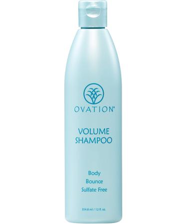 Ovation Hair Volume Shampoo - For Voluminous  Bouncy Hair - 12 oz - Gentle Cleansing and Helps Removes Excess Hair Oil - For Fine  Thin Hair - With Fenugreek  Aloe Vera  Saw Palmetto 12 Fl Oz (Pack of 1)