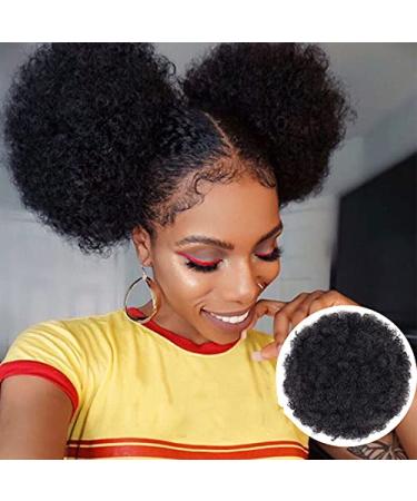 Shop Synthetic Puff Afro Short Kinky Curly Chignon Hair Bun - Drawstring Ponytail Wrap Hairpiece | 27 Fake Hair Extensions - Buy Online on GoSupps.com