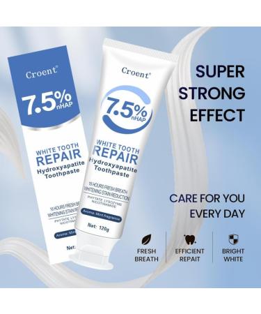Hydroxyapatite Toothpaste Gentle and Effective Formula Fresh Breath for Enamel Protection and Tooth Strengthening Oral Health. (1) - Buy Online on GoSupps.com