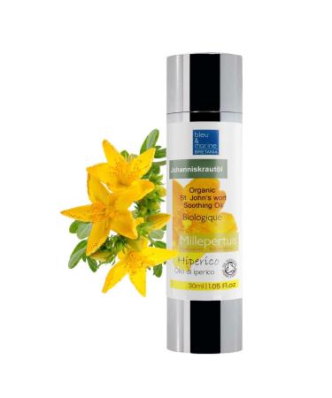 bleu & marine Bretania St John's Wort Oil Highly Concentrated Uncut 30ml 100% Pure Macerate with Olive Oil Vegan and Non-GMO