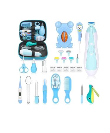 Baby Healthcare and Grooming Kit  Portable Baby Safety Care Set  Baby Essentials kit for Newborn (Blue 26 in 1)