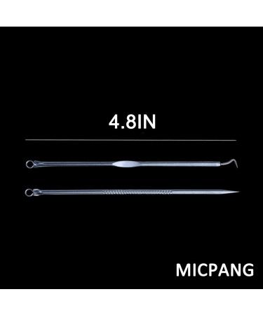 MICPANG Blackhead Remover Pimple Popper Tool Acne Extractor Kit - 8 Piece Stainless Steel Set - Buy Online on GoSupps.com