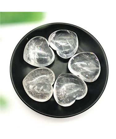 Natural Crystal Rough 1pc Natural White Quartz Heart Shaped Crystal Palm Stones Specimen Gifts Natural Stones and Minerals