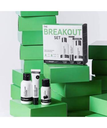 The INKEY List Breakout Set - Cleanser Serum & Treatment for Clear Skin | International Shipping - Buy Online on GoSupps.com