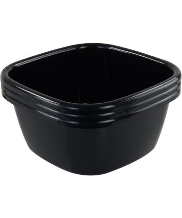Qskely 16 Quart Plastic Wash Basin/Dish Pan Tub - 3-Pack (Black) - Buy Online on GoSupps.com