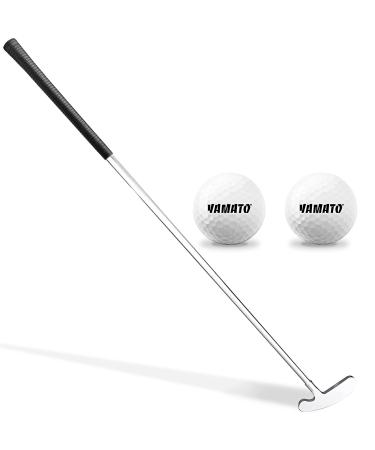 Yamato Golf Putter Right Handed and Left Kid Putter Two-Way Mini Golf Club Golf Gifts for Kids Adults with 2 Real Golf Balls