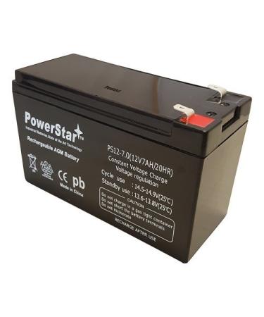 PowerStar 12V 7AH Sealed Lead Acid Battery - F1 & F2 Terminals 3 Year Warranty | International Shipping Available - Buy Online on GoSupps.com