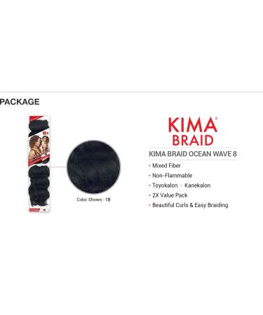 Harlem 125 Kima Braid Ocean Wave 8 4-PACK (8 Inch, 1B Off Black) - Set of 4 Bundles - Buy Online on GoSupps.com