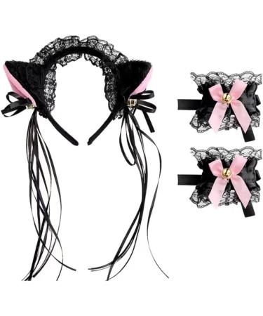 TQUXNGA 1set Halloween Cosplay Ear Headband and Choker/Lace Cuffs/Tail Cosplay Lovely Costume Party Accessories for Adult 5 - Buy Online on GoSupps.com