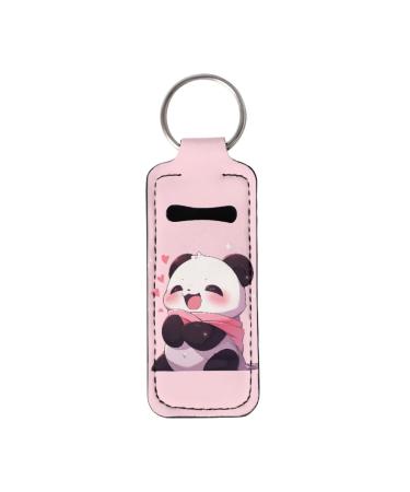 Tongluoye Lip Balm Holder Keychain for Women Men Easy to Match Various Accessories or Bags Holiday Gifts Cute Panda One Size