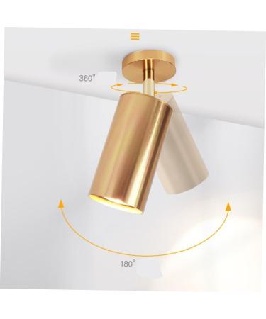 Ciieeo Spotlight Uplight Ceiling Lighting Spot Lights Adjustable Ceiling Light Track Light Clothing Golden 16*6cm - Buy Online on GoSupps.com
