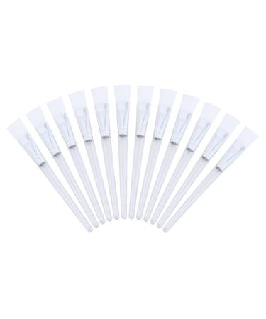 PATKAW 12Pieces Facial Brush Makeup with Transparent Handle Professional Facial Transparent Crystal Rod for Application