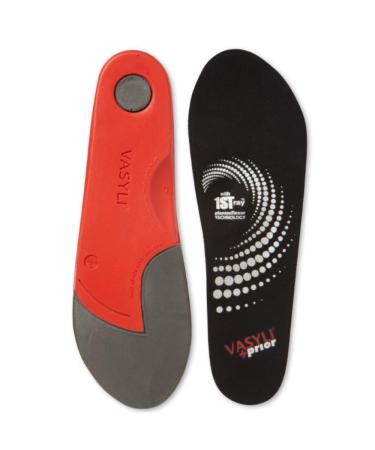 Vasyli+Prior Sports Orthotic Low Profile Shoe Insole for Sports Football Soccer Baseball and Basketball Foot Support Shoe Insert for Rearfoot Correction and Heel Support Large