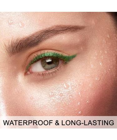 Colorful Gel Glitter Eyeliner Waterproof Eyeliner Lip Liner Eyeshadow Eyebrow Pencil Eye Makeup Pen (09# Cool Blue) - Buy Online on GoSupps.com
