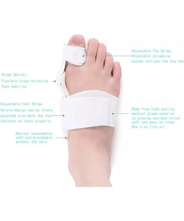 Bunion Corrector Set for Women & Men - Orthopedic Toe Straightener & Separator for Hallux Valgus Relief - Adjustable Day/Night Support (2Pcs) - Buy Online on GoSupps.com