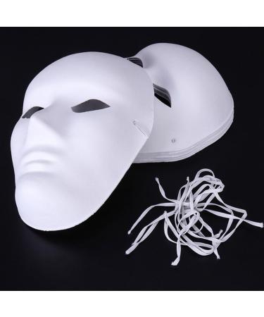 CALLARON 9 Pieces Paper Mache Masks - Plain White Blank Theater Masks for Crafting | Ideal for Adults & Holiday Projects - Buy Online on GoSupps.com