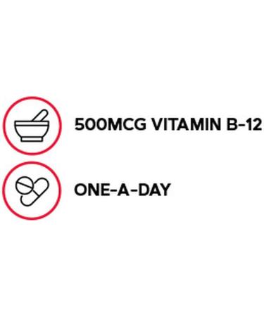 GNC Vitamin B-12 500mcg 100 Tablets - Energy Support Supplement - Buy Online on GoSupps.com