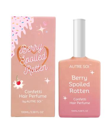 Confetti Hair Perfume Berry Spoiled Rotten with Natural Fragrance Oil 100ML/ 3.38FL OZ Sweet & Fruity Vanilla Cotton candy parfum hair mist spray Cruelty Free Long lasting for all hair.