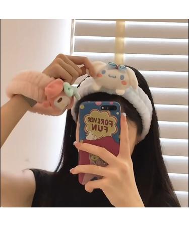 Bliqlriy Kawaii Spa Headband - Cute Soft Microfiber Coral Hair Band for Women - Ideal for Facial Makeup, Washing, Party - Blue - Buy Online on GoSupps.com