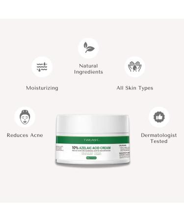 10% Azelaic Acid Cream - Acne Treatment Redness Relief & Skin Soothing | 1.7 fl oz (50ml - Buy Online on GoSupps.com