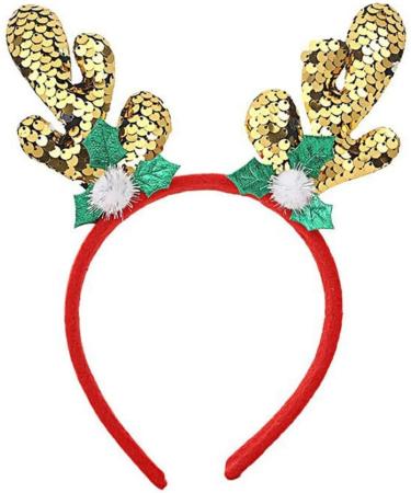 hgnxa Christmas Antlers Elk Headbands Headwear Hair Hoop for Christmas Headpiece Fancy Dress Party Supplies C1 - Buy Online on GoSupps.com