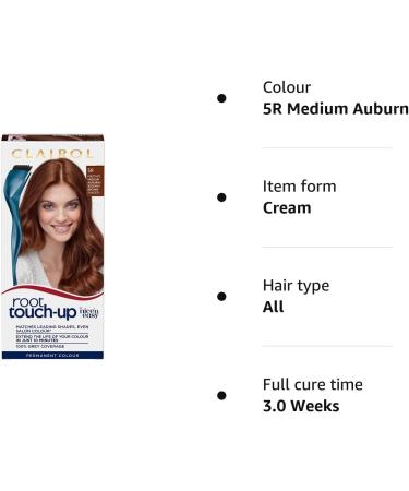 Clairol Root Touch-Up Permanent Hair Dye 5R Medium Auburn - 30.00 ml (Pack of 1) - Buy Online on GoSupps.com