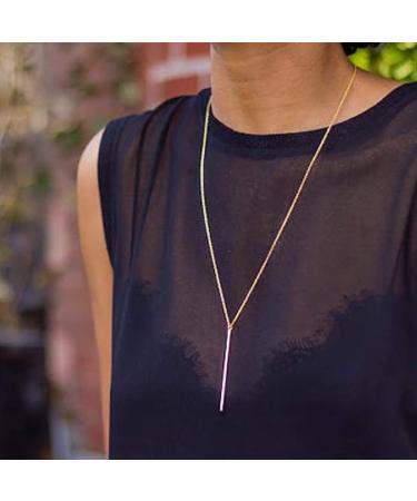 Fstrend Gold Dainty Long Necklace for Women & Girls | Simple Fashion Jewelry - Buy Online on GoSupps.com