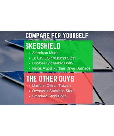 Gator Guards SkegShield Mercruiser - Protection Against Reef & Rock Damage - DIY Installation - Made in USA - Buy Online on GoSupps.com