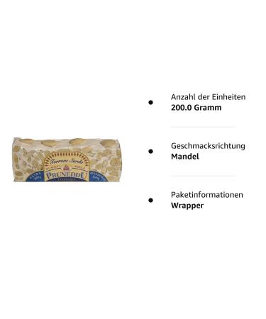 Buy Pruneddu Torrone with Almonds & Honey - Authentic Sardinian White Nougat 200g | Premium Quality Hard Torrone - International Shipping Available - Buy Online on GoSupps.com