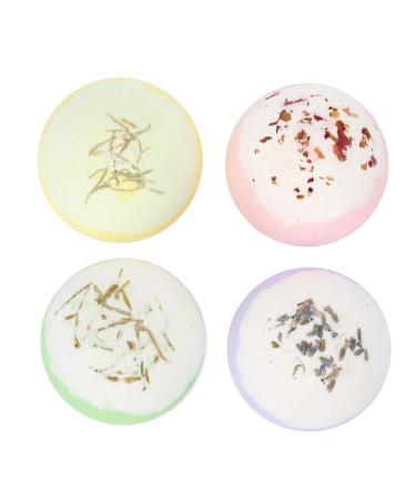 4PC Handmade Bath Bombs Set | Dried Flower & Essential Oil | Moisturizing & Whitening | Ideal Gift for Children Women & Girls - Buy Online on GoSupps.com