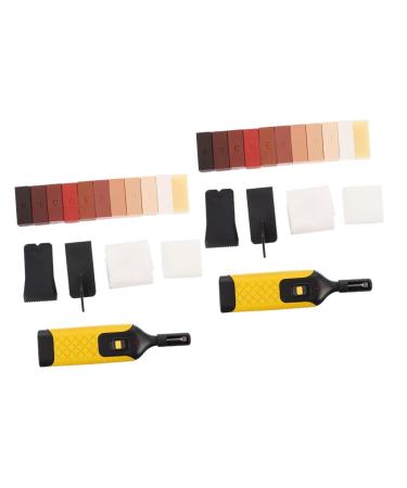 FOMIYES 2 Sets Floor Repair Tools Furniture Repair Kit Furniture Gap Repairing Kit Flooring Tools Wood Color Wax Wood Surface Scratch Repairing Supplies Plastic Keel Suite