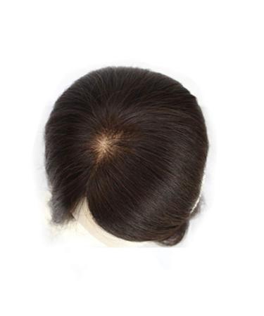 14 Human Hair Crown Topper Wig for Women - Right Part Light Brown Ideal for Thinning Hair | International Shipping Available - Buy Online on GoSupps.com