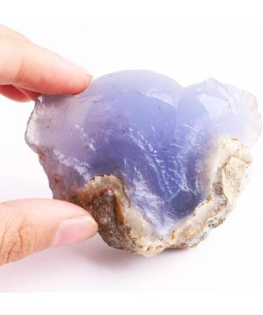 Natural 1 Pack Natural Blue Chalcedony Rough Kyanite Coarse Banded Agate Stone Rock Home Decor ningxiao (Size : 71-100g) - Buy Online on GoSupps.com