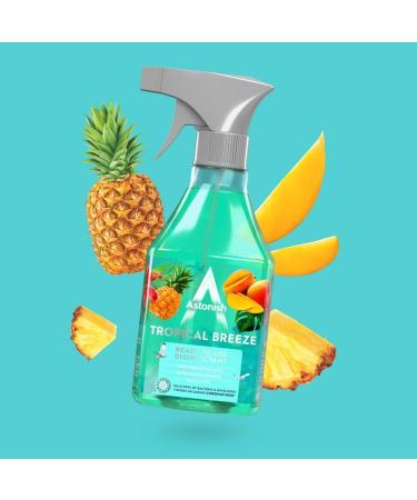 Astonish Vegan Disinfectant Spray 550ml Tropical Breeze - Virus & Germ Killer - Ready to Use - Pack of 1 - Buy Online on GoSupps.com