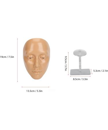  Cryfokt 5D Silicone Reusable Makeup Mannequin Face Board with 20ml Makeup Remover Oil Eyeshadow for Complete Practice - Buy Online on GoSupps.com