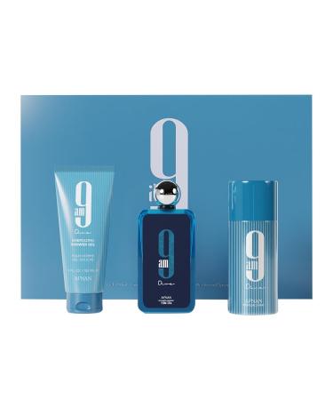 Afnan 9 Am Dive Perfume Gift Set Eau De Parfum (3.4 Oz) Shower Gel (5.0 Oz) Deodorant (5.0 Oz) 9 AM Dive Gift Set