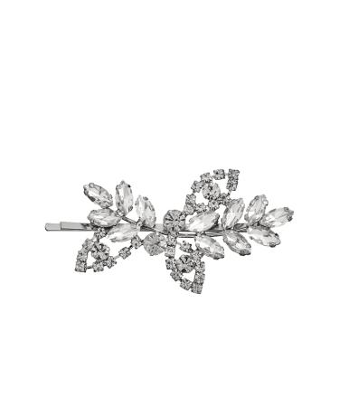 VIKASAUN RAST Bridal Hair Clips - Elegant Silver Leaf Wedding Hairpin with Crystal & Pearl - Ideal Hair Accessories for Brides - Buy Online on GoSupps.com