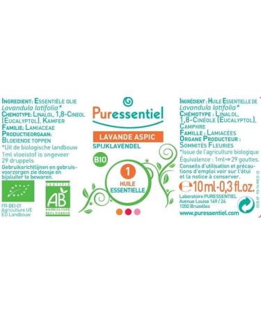 Puressentiel Organic Essential Oil - Spike Lavender For Unisex 0.3 oz Oil - Buy Online on GoSupps.com