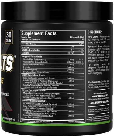 ALLMAX Nutrition Rapidcuts Xtreme Powder Lean Lemon Lime 235G - Buy Online on GoSupps.com