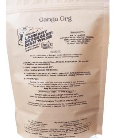 Ganga Org Organic Laundry Detergent Powder | Zero Chemicals & Natural Ingredients | Stain Fighting Power for Eco-Friendly Cleaning - Buy Online on GoSupps.com