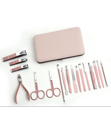 Manicure Kit Stainless Steel Nail Clippers Hand Care Set Nail Clippers 18-Piece Nail Tool Set Nail Care Set Suitable for Outdoor Travel Rose Gold Nail Clippers Kit (Color : A) - Buy Online on GoSupps.com