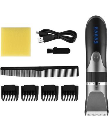 lmoikesz Electric Hair Clippers 0.8-2.0mm Adjustable Barber Men Trimmers Washable Low Noise Shaver with Limit Hairbrushes Gray - Buy Online on GoSupps.com