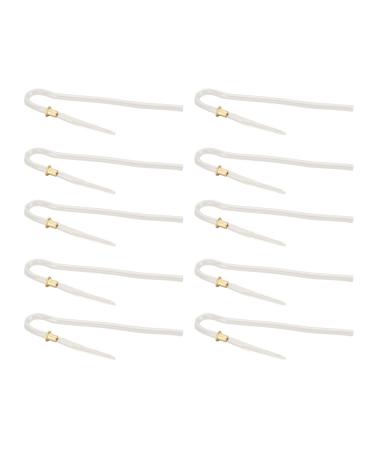 10 pieces Sound Aid Tubes Earmold Aid Tubes Hearing Aid Replacement Accessories R Type Metal Sound Amplifier with Cleaner