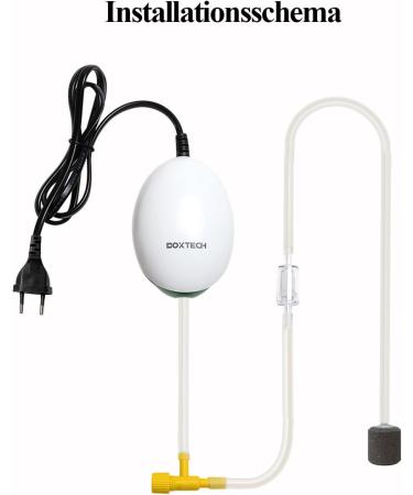 Buy Boxtech Aquarium Air Pump Kit - Bladder Stone Check Valve & Control Valve for 1-150L Aquariums - 1.7W Oxygen Pump - Buy Online on GoSupps.com